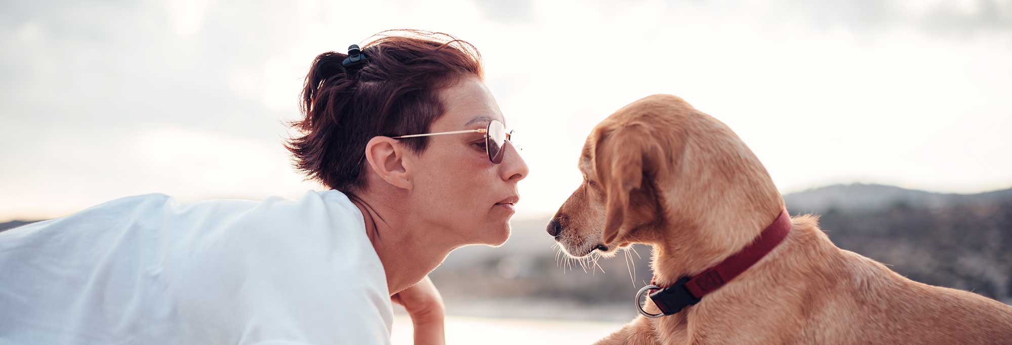 Woman with her dog